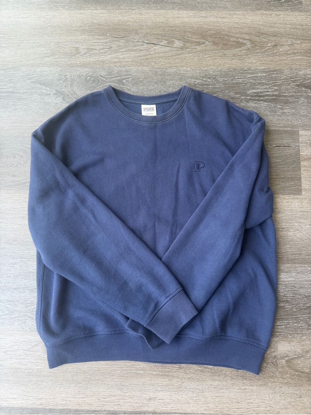 Victoria Secret PINK Navy Blue Pull Over Sweatshirt Womens size small